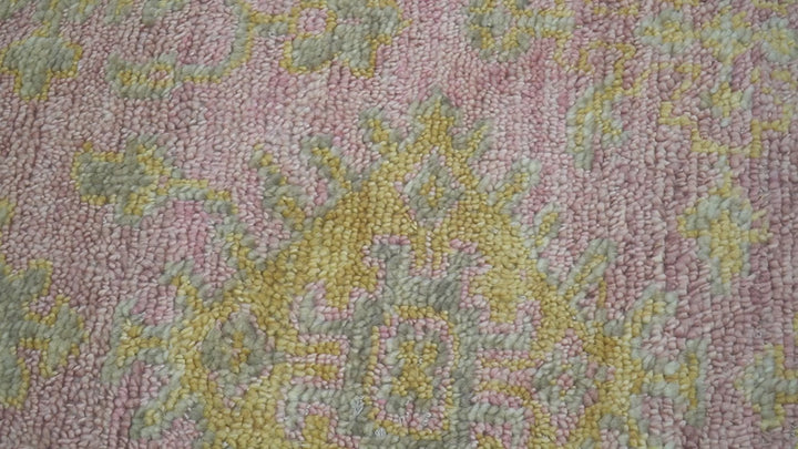 Traditional Turkish Design Pink Hand Knotted 3X5 Wool Rug