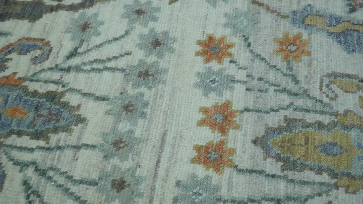 Dragon Custom Made Traditional Design Gray And Ivory Hand Knotted Wool Rug