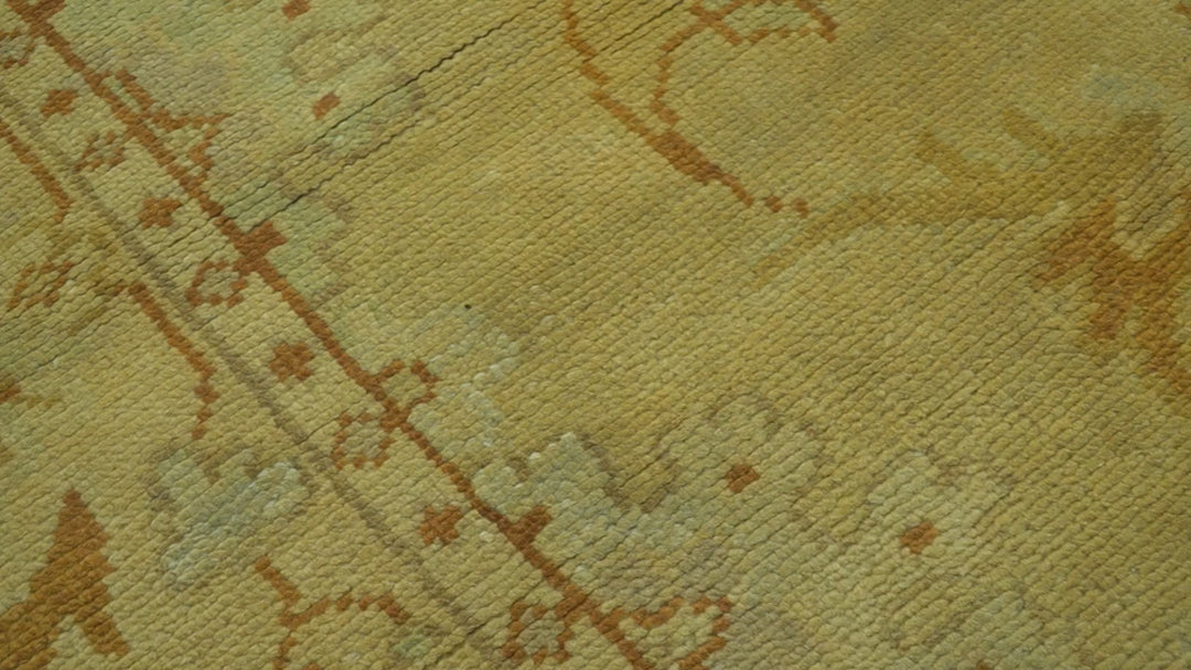 Traditional Design Antique beige and rust 8x10 Hand Knotted Wool Area Rug