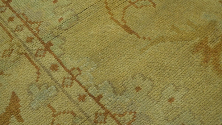 Traditional Design Antique beige and rust 8x10 Hand Knotted Wool Area Rug