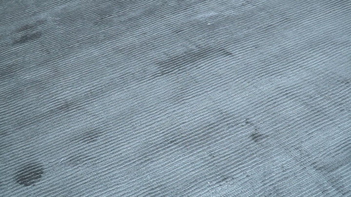 Modern Solid Design Blue Hand Loom 8.8x12 Art Silk Area Rug