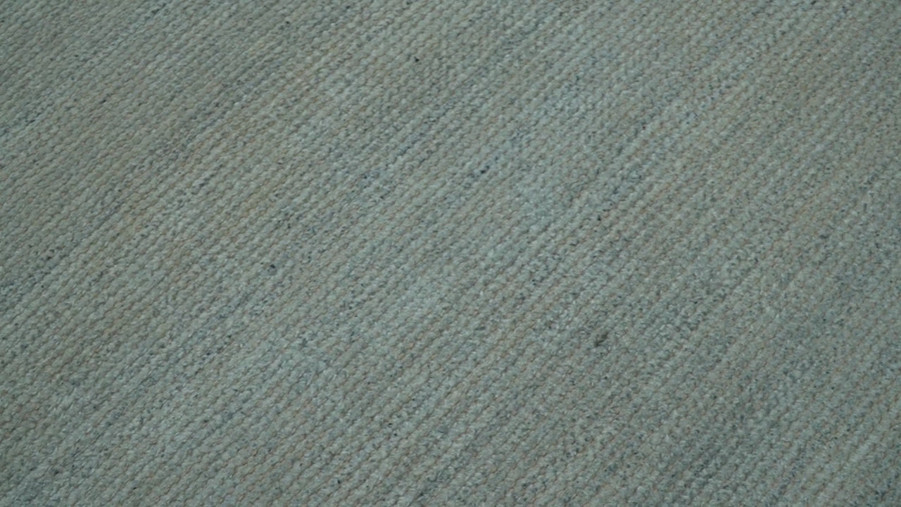 Modern Solid Design Green And Blue 5x8 Hand Knotted Wool Area Rug