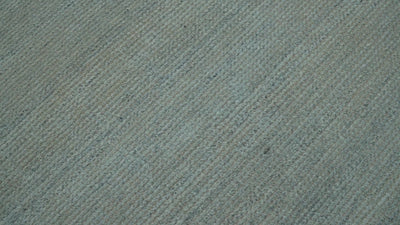 Modern Solid Design Green And Blue 5x8 Hand Knotted Wool Area Rug