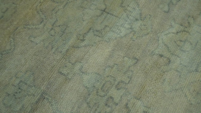 Gray And Beige Traditional Oushak Design 5.8x8.6 Hand Knotted Wool Area Rug