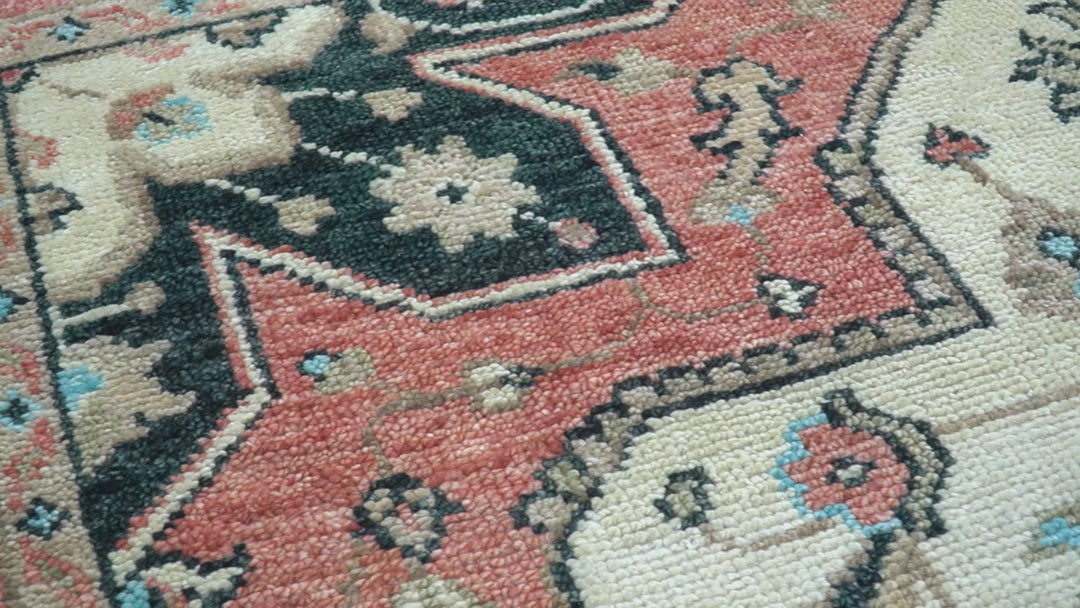 Allure Custom Made Turkish Design Beige Hand Knotted Wool Rug