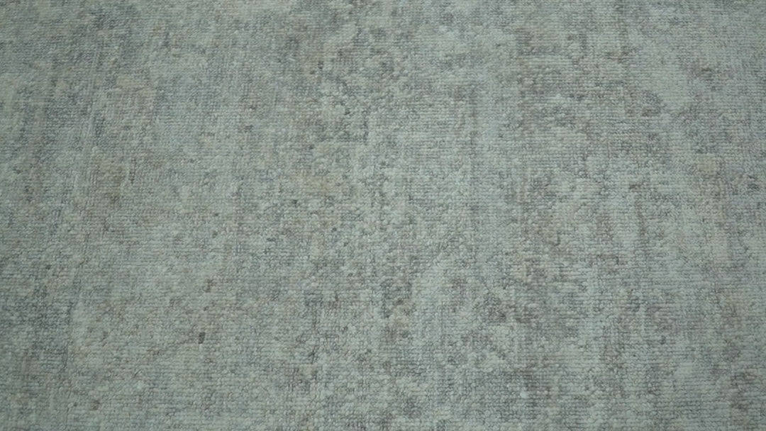 Silver design Modern Abstract Hand Knotted Bamboo Silk Area Rug