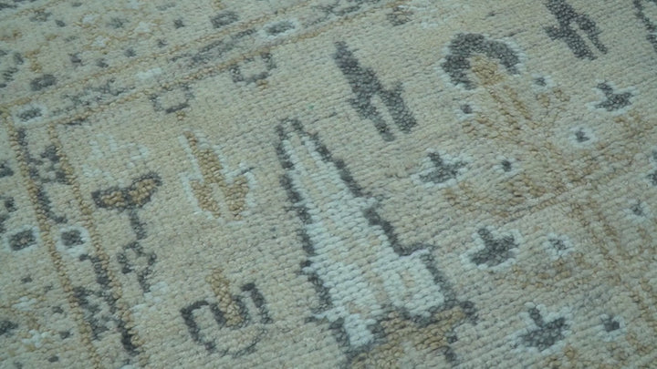 Tree of life Beige Traditional Style Hand knotted 4x6 Wool Area Rug