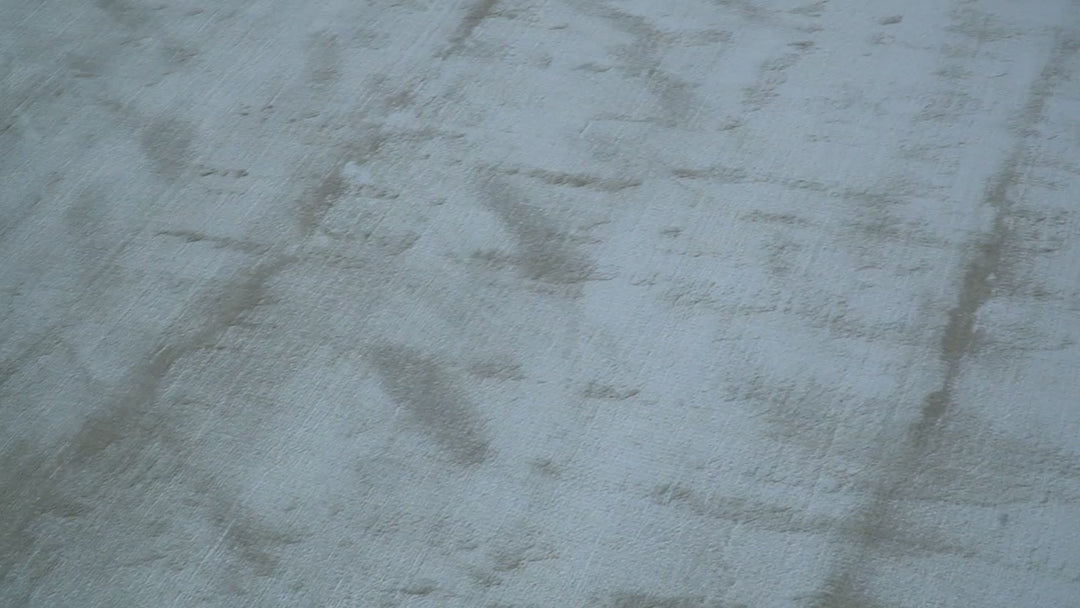 Modern Solid Design Blue And Gray Hand Loom 9x12 Art Silk Area Rug