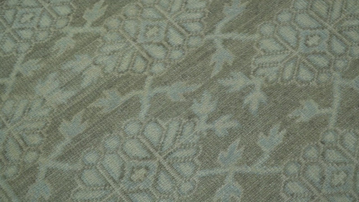 Traditional Oriental Design Brown, Blue And Beige Hand Knotted 6x8 Wool Area Rug