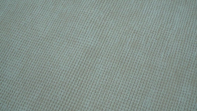 Modern Solid Design Ivory 5x8 Hand Woven Wool Area Rug
