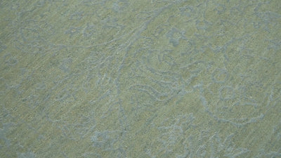 8X10 Fine Hand Knotted Green And Gray Modern abstract Design Wool and Art Silk Rug