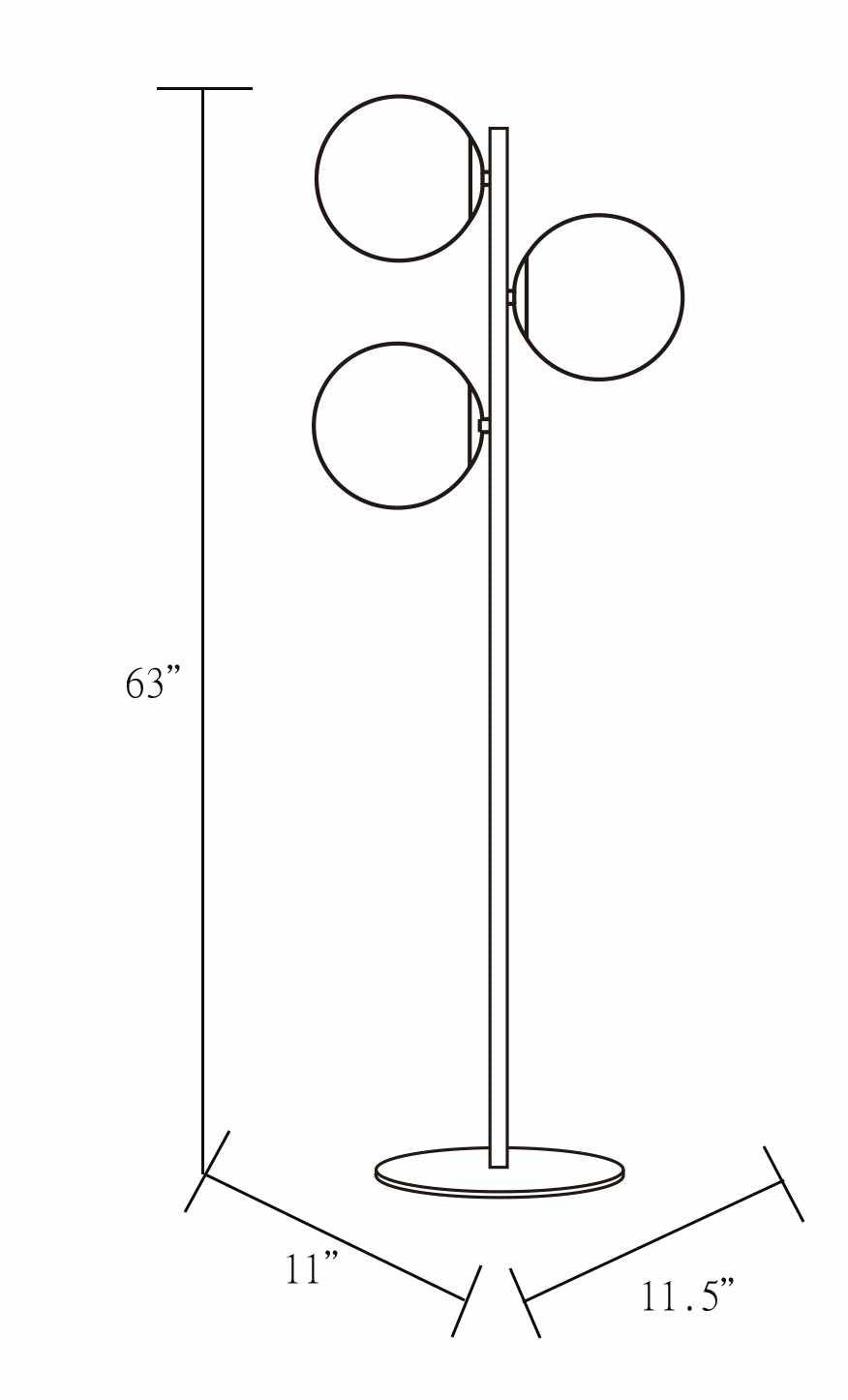 Prien Gold Floor Lamp – Contemporary Accent Lighting with Glass Shade