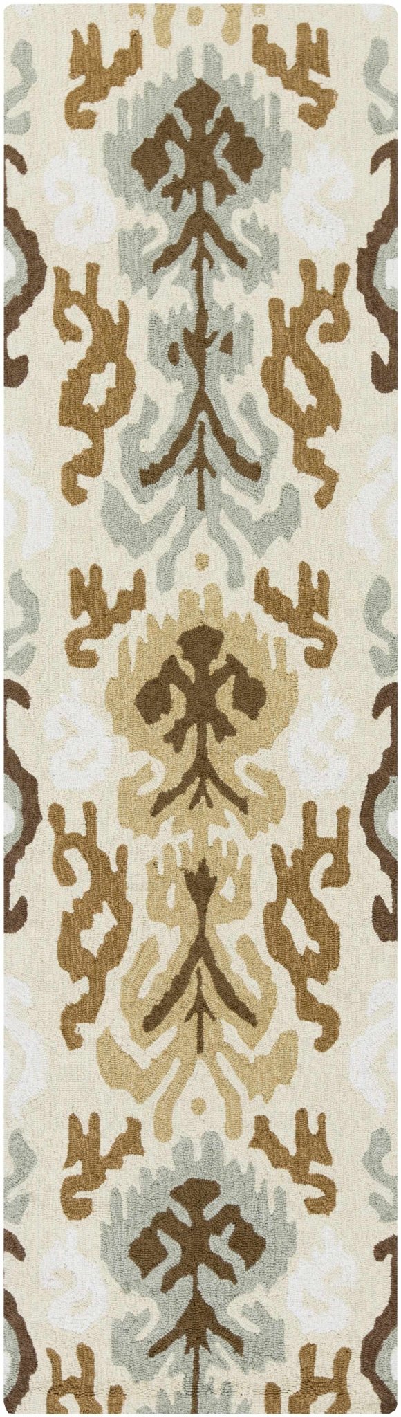 Prineville Contemporary Ikat Design Beige And Tan Hand Tufted Rug - The Rug Decor