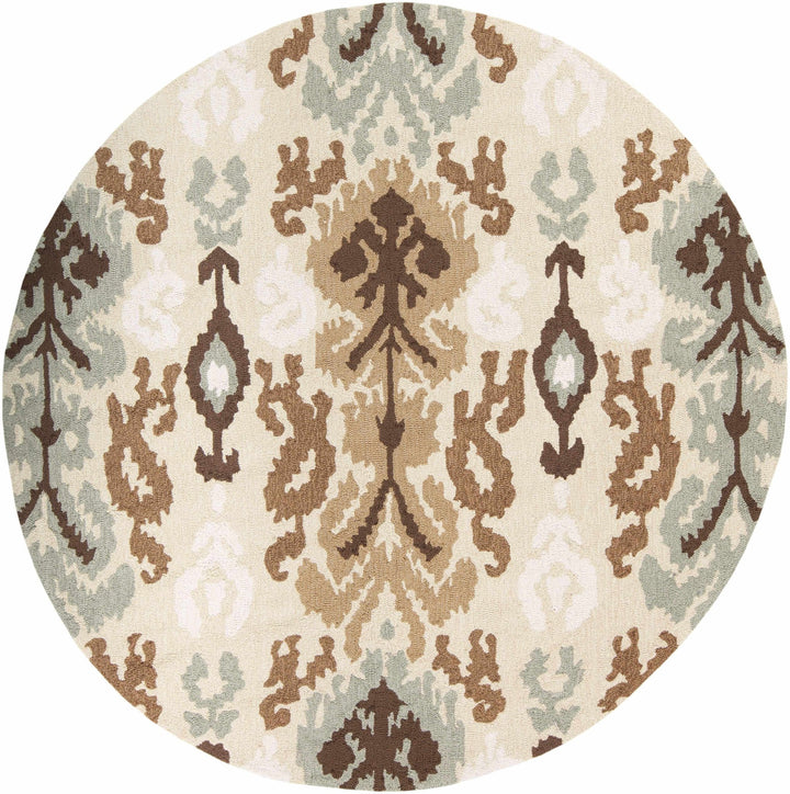 Prineville Contemporary Ikat Design Beige And Tan Hand Tufted Rug - The Rug Decor