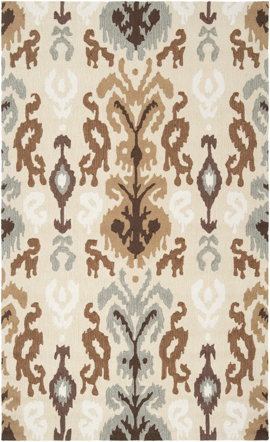 Prineville Contemporary Ikat Design Beige And Tan Hand Tufted Rug - The Rug Decor