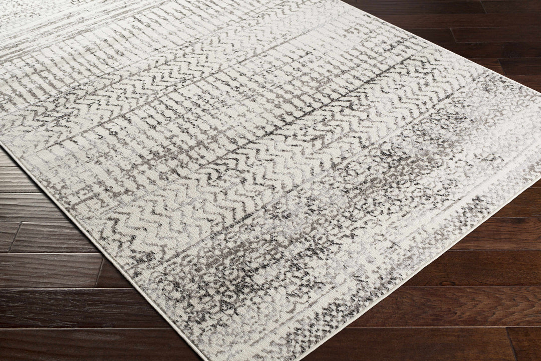 Priston Modern Style Ivory And Gray Area Rug