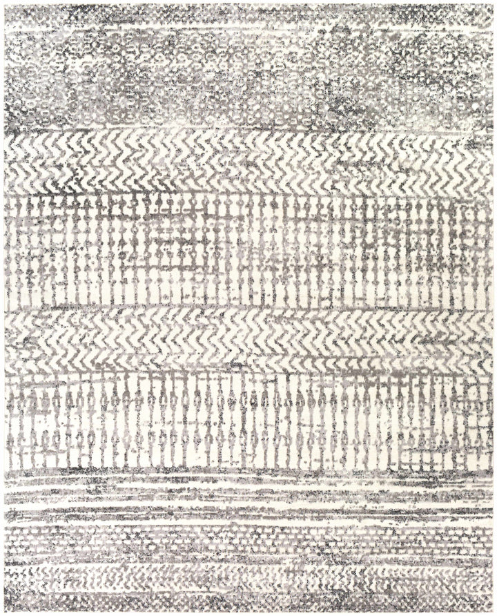Priston Modern Style Ivory And Gray Area Rug
