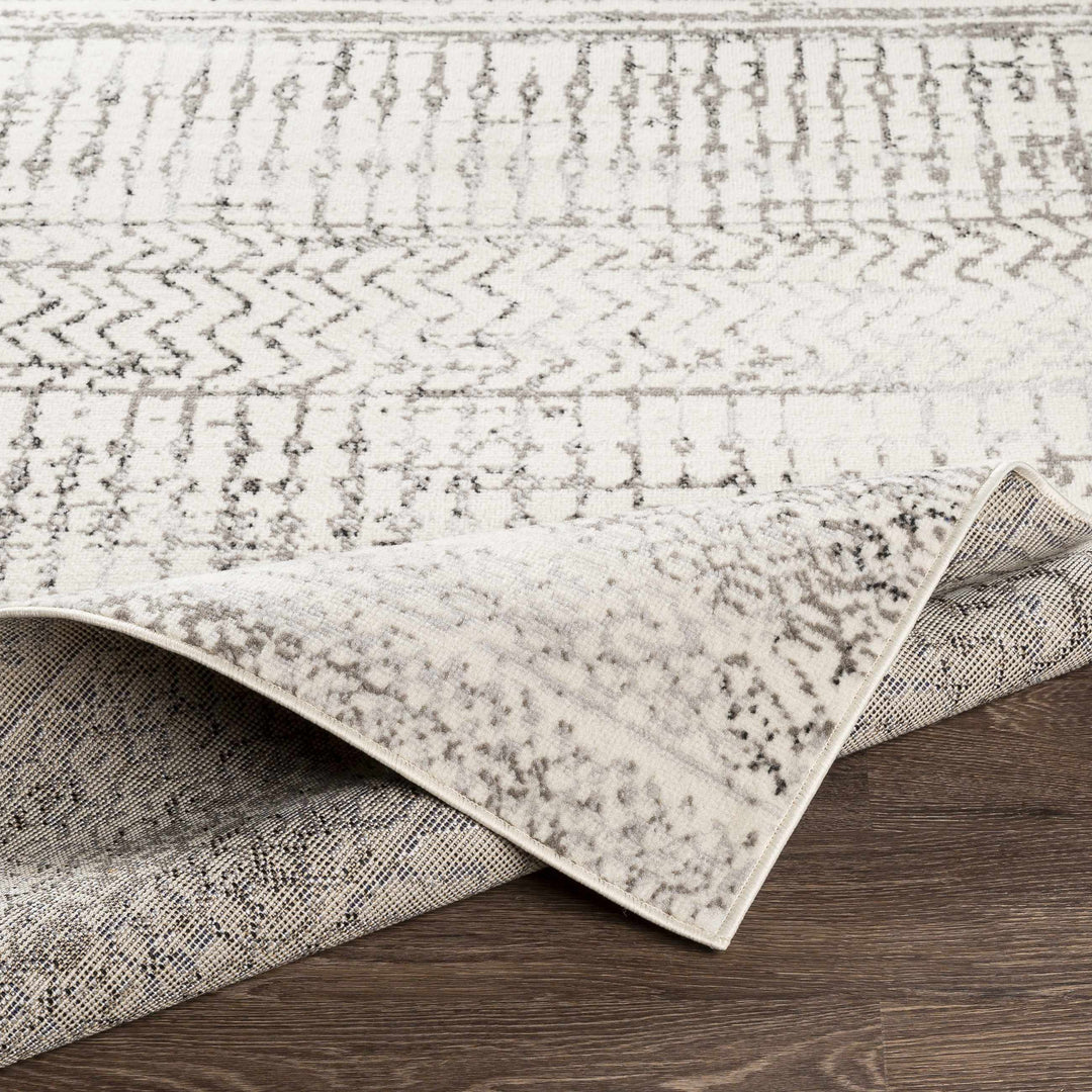 Priston Modern Style Ivory And Gray Area Rug