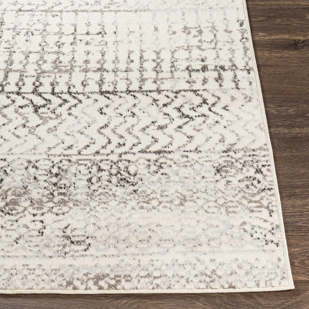 Priston Modern Style Ivory And Gray Area Rug