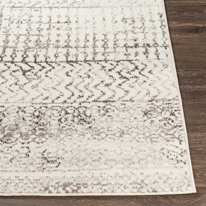 Priston Modern Style Ivory And Gray Area Rug
