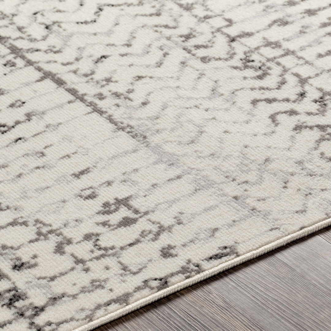 Priston Modern Style Ivory And Gray Area Rug