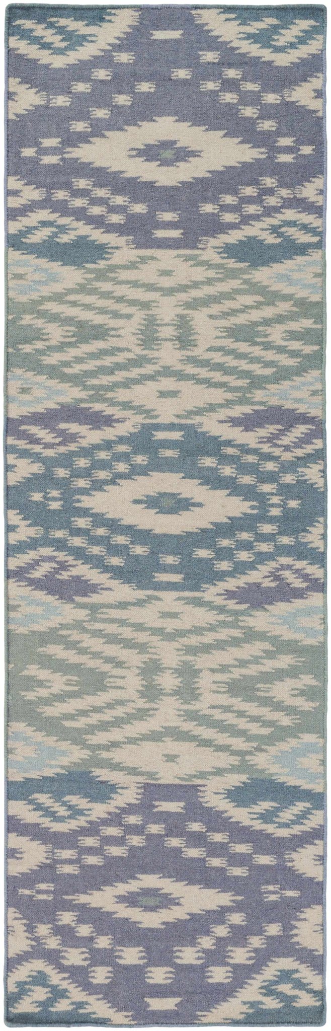 Prunedale Modern Style Ivory And Blue Hand Woven Area Rug - The Rug Decor