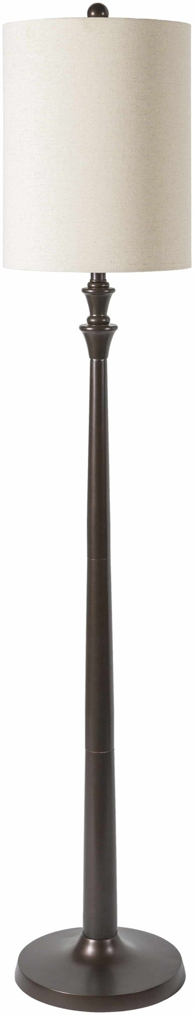 Przodkowo Modern Brown And White Linen Floor Lamp - The Rug Decor