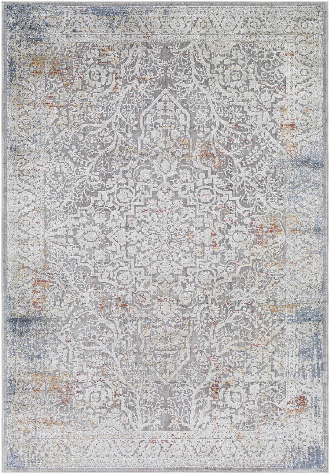 Petersburgh Gray Traditional Style Area Rug