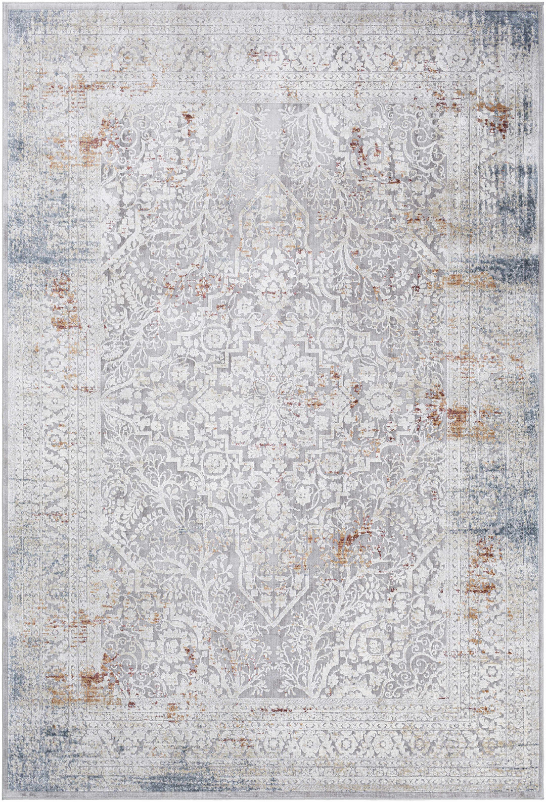 Petersburgh Gray Traditional Style Area Rug
