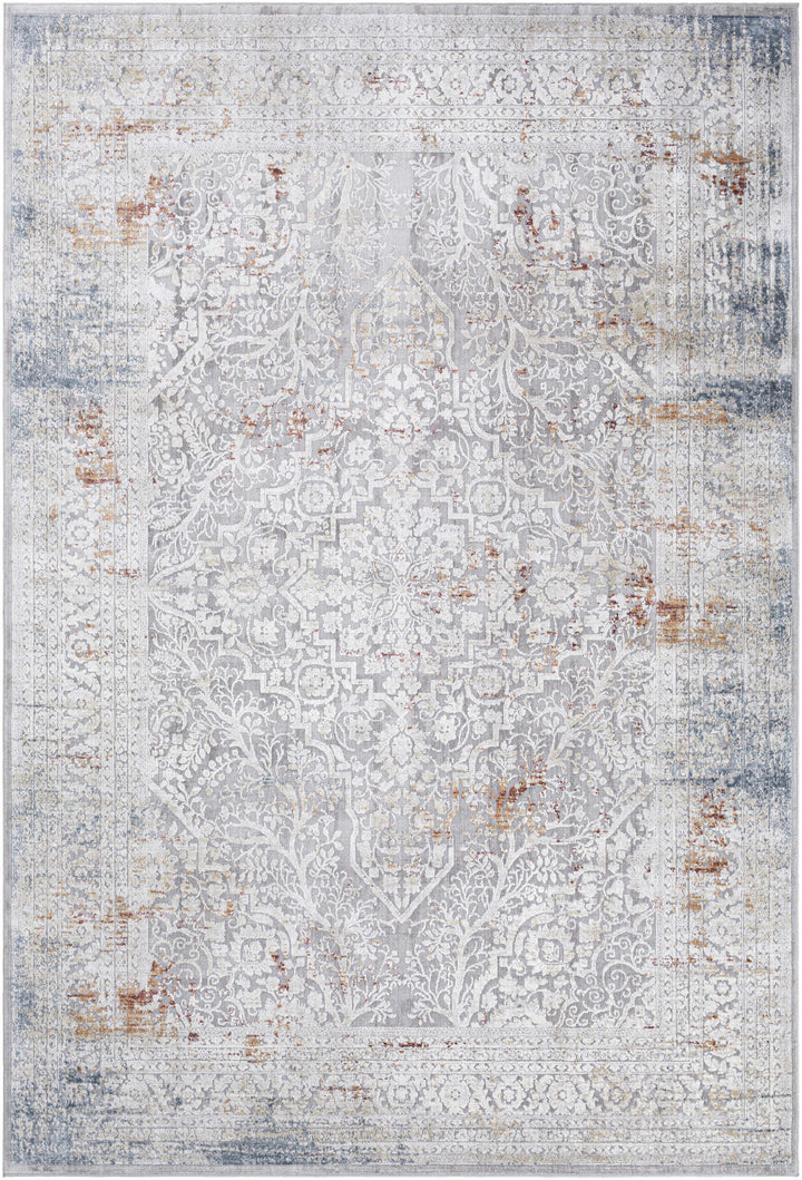 Petersburgh Gray Traditional Style Area Rug