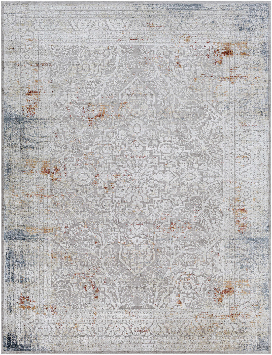 Petersburgh Gray Traditional Style Area Rug