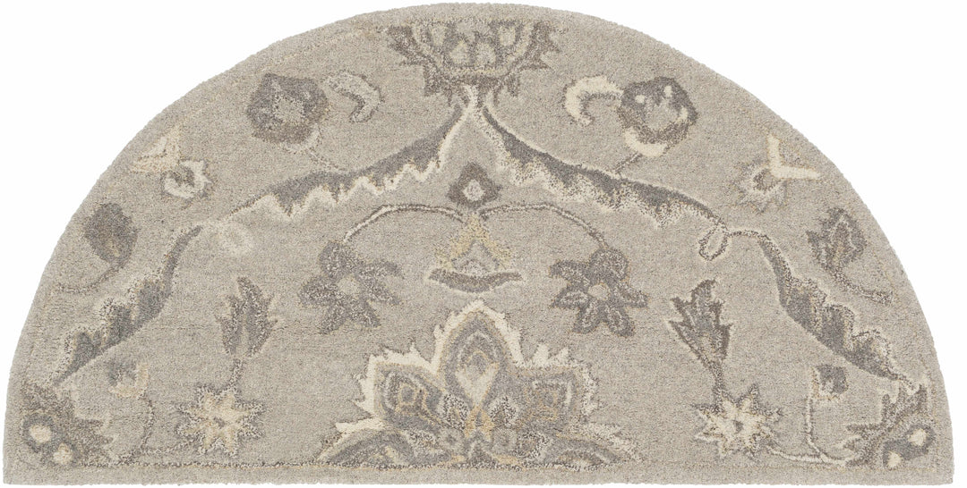 Peterstown Traditional Medallion Beige And Gray Wool Rug