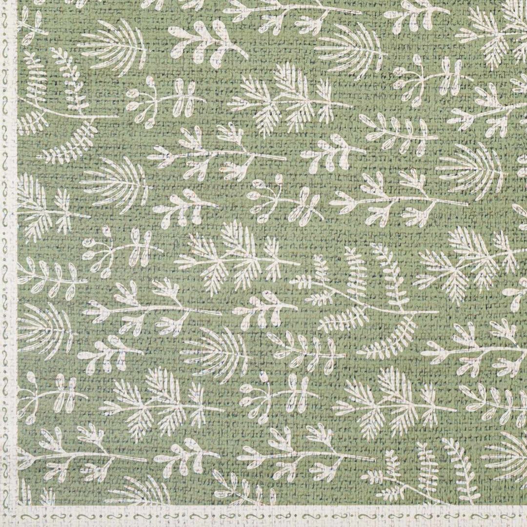 Pulteney Green And Ivory Modern Style Area Rug