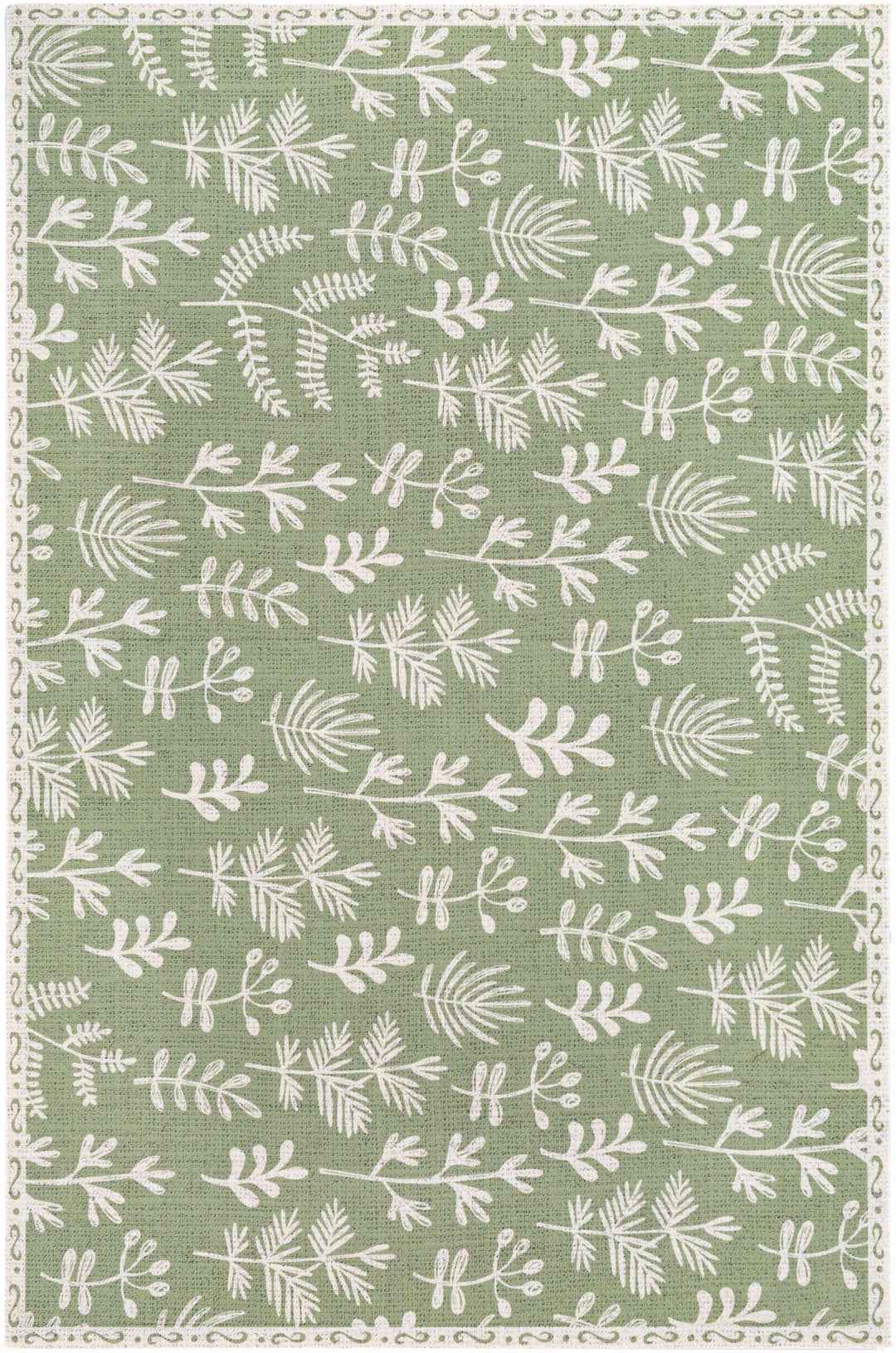 Pulteney Green And Ivory Modern Style Area Rug - The Rug Decor