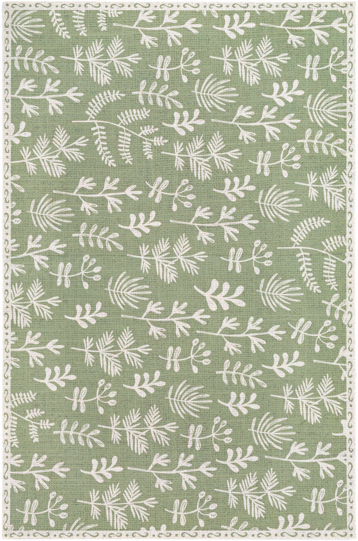 Pulteney Green And Ivory Modern Style Area Rug - The Rug Decor