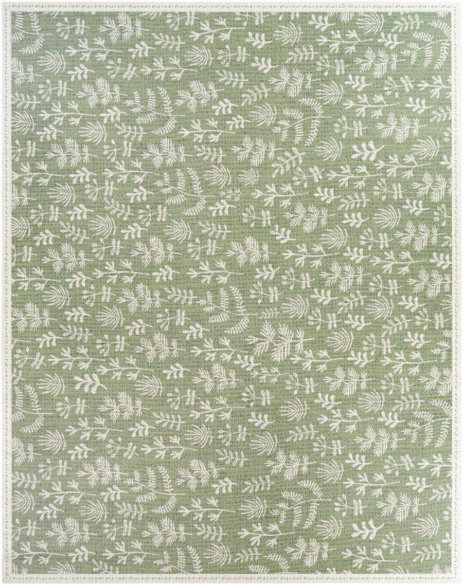 Pulteney Green And Ivory Modern Style Area Rug - The Rug Decor
