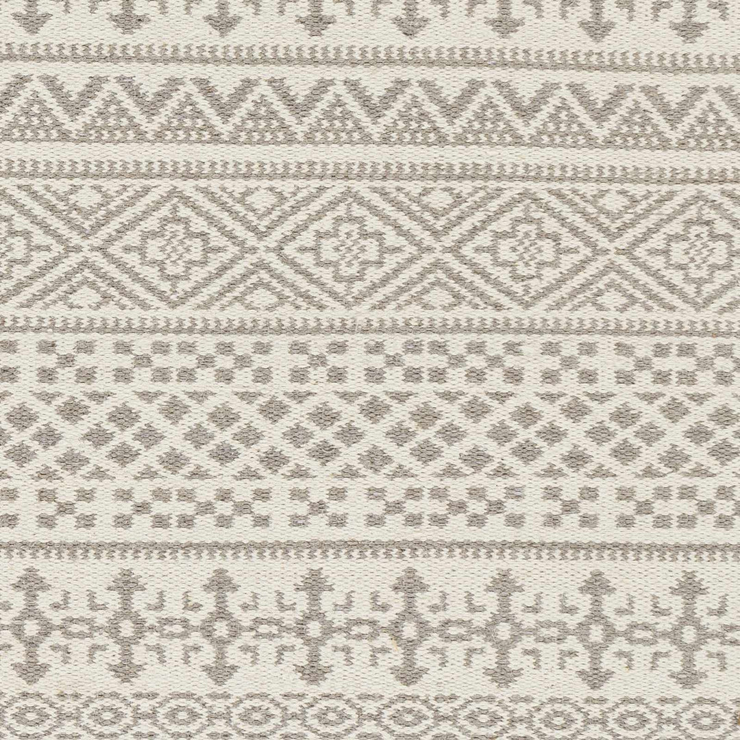 Pumwani Modern Geometrical Ivory And Gray Hand Woven Area Rug - The Rug Decor