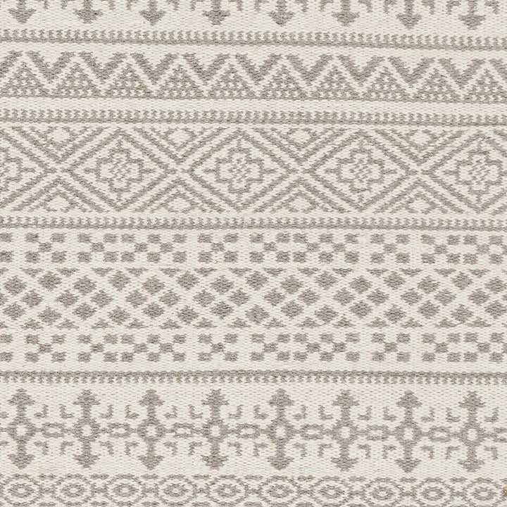 Pumwani Modern Geometrical Ivory And Gray Hand Woven Area Rug - The Rug Decor