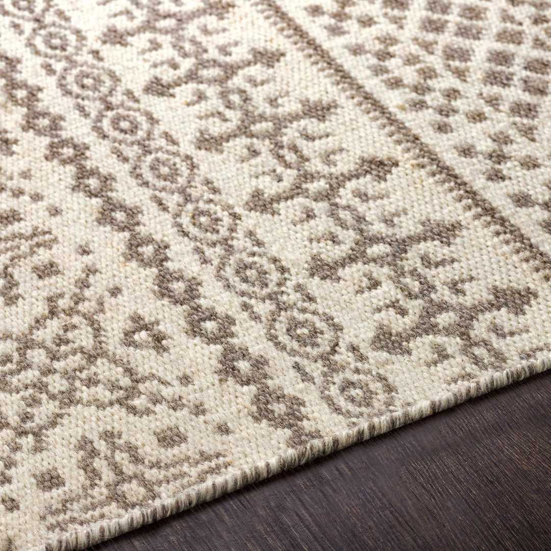 Pumwani Modern Geometrical Ivory And Gray Hand Woven Area Rug - The Rug Decor
