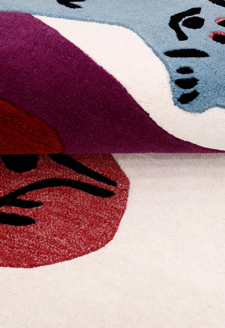 Pup Parade Multicolor Hand Tufted 3x7 Wool Area Rug - The Rug Decor