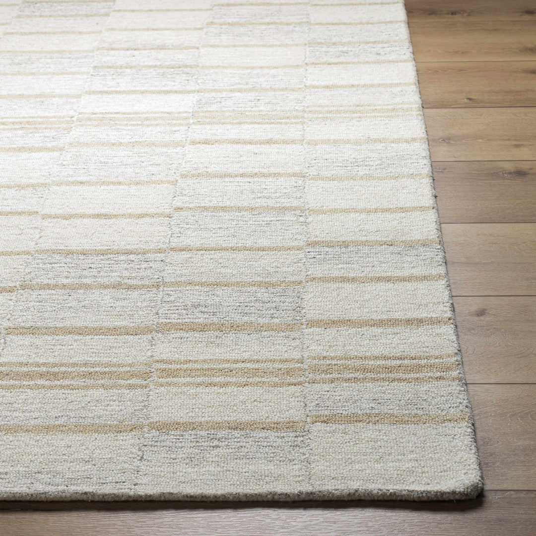 Paiva Modern Style Beige Hand Tufted Wool Area Rug