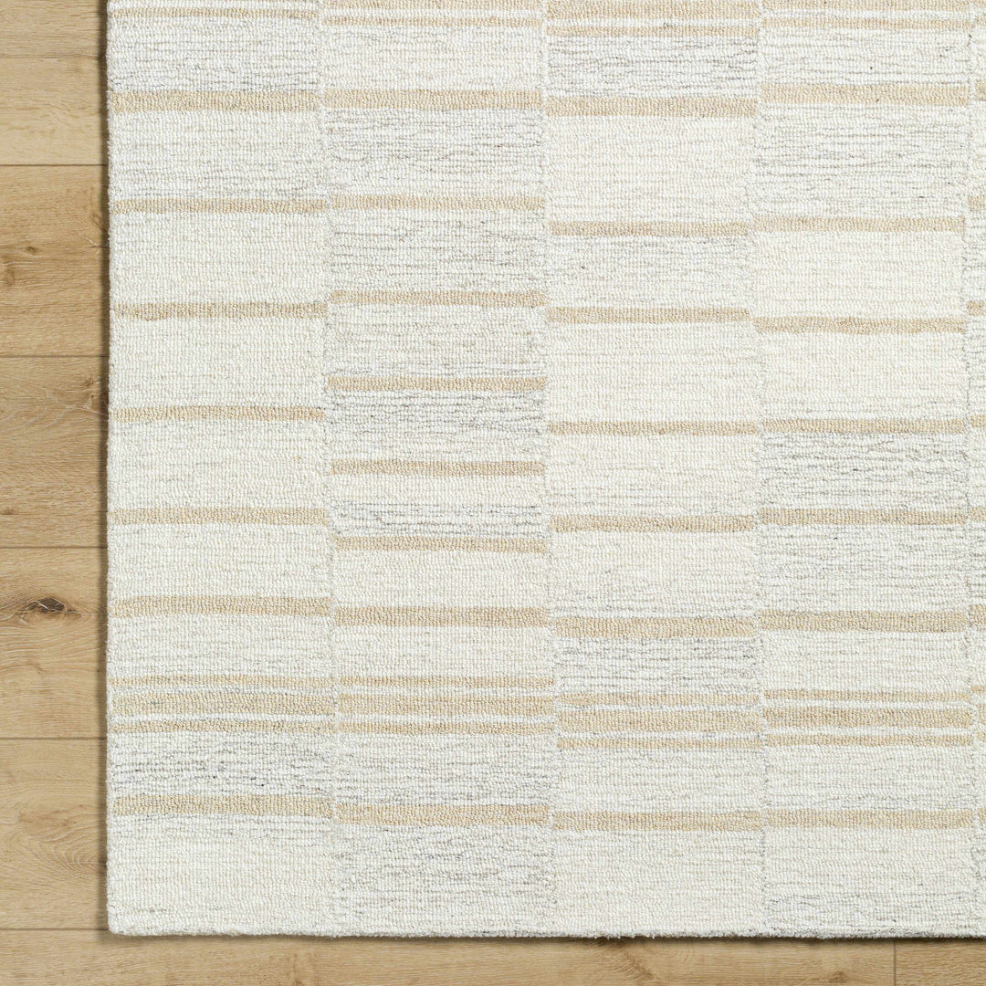 Paiva Modern Style Beige Hand Tufted Wool Area Rug