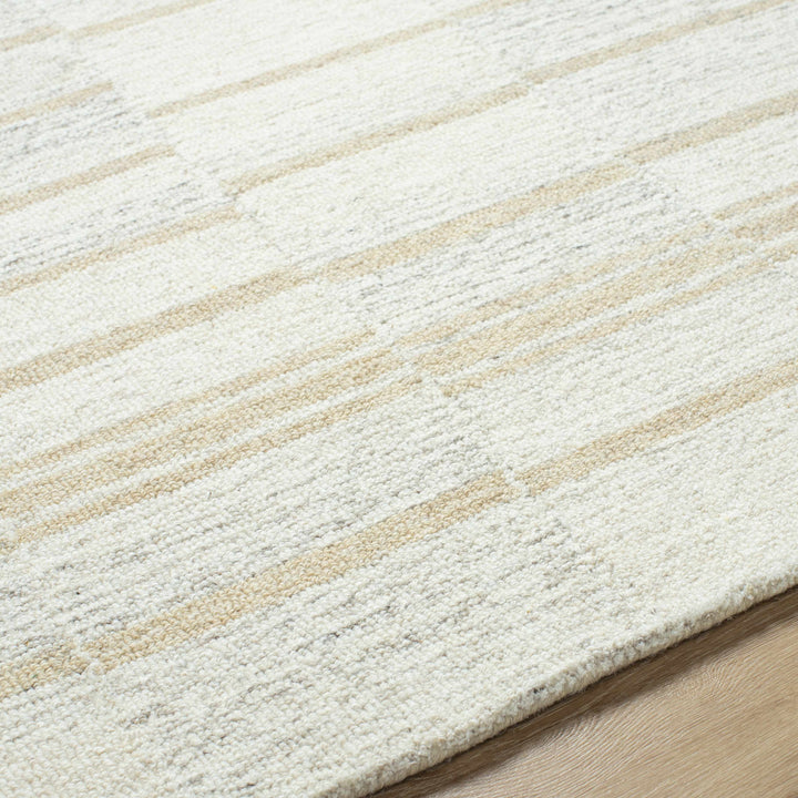 Paiva Modern Style Beige Hand Tufted Wool Area Rug