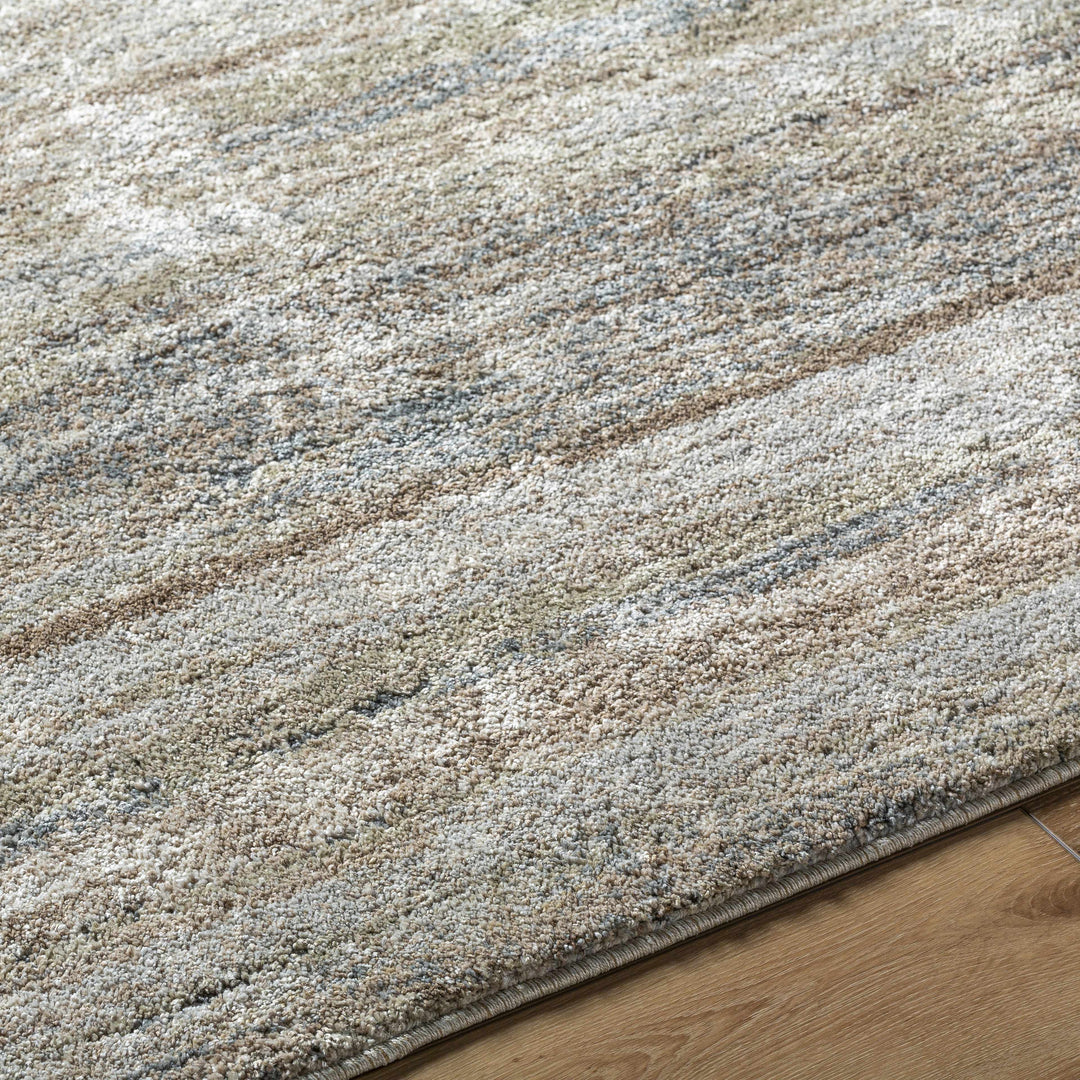 Modern Abstract Design Tan Machine Woven Rug