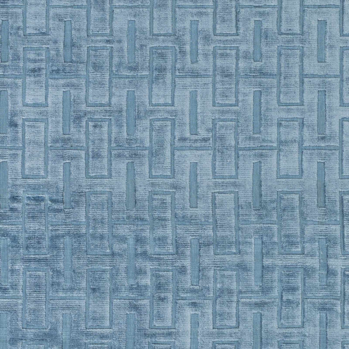 Quealy Geometrical Blue Viscose Rug - The Rug Decor