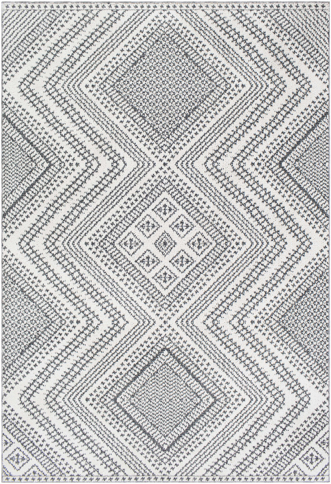 Queanbeyan Ivory And Gray Modern Style Area Rug