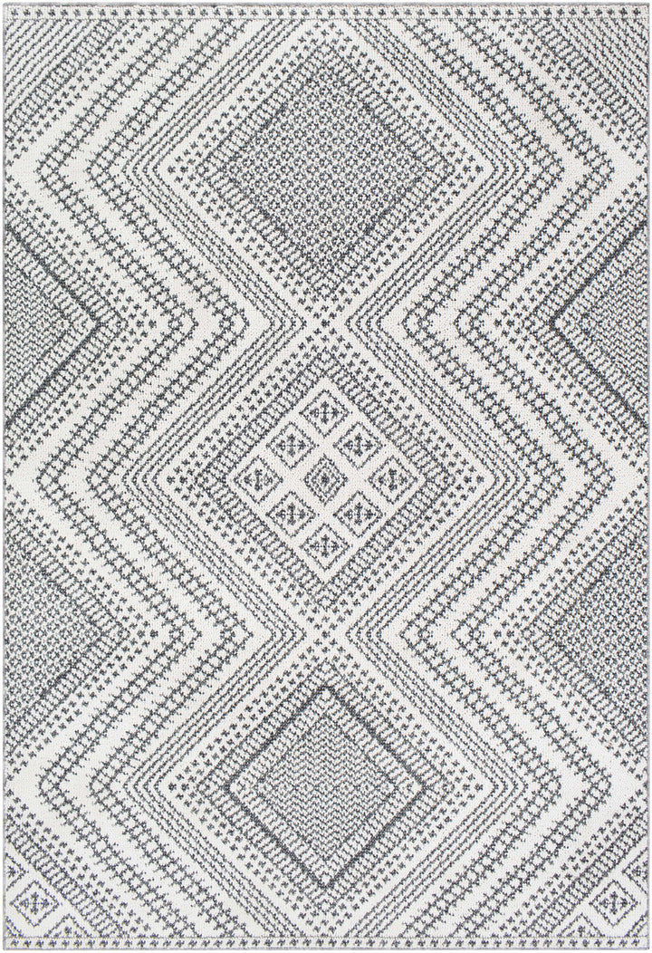 Queanbeyan Ivory And Gray Modern Style Area Rug