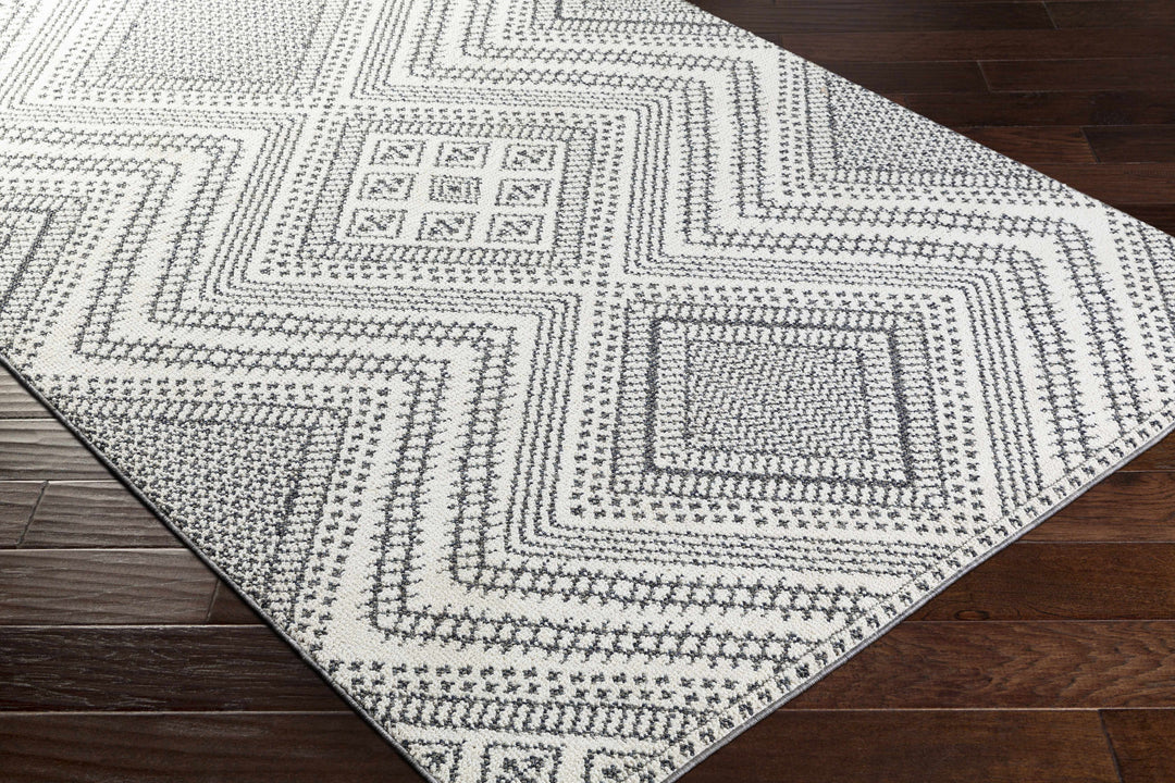 Queanbeyan Ivory And Gray Modern Style Area Rug