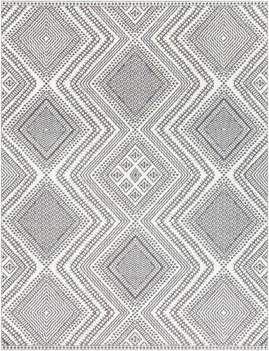 Queanbeyan Ivory And Gray Modern Style Area Rug