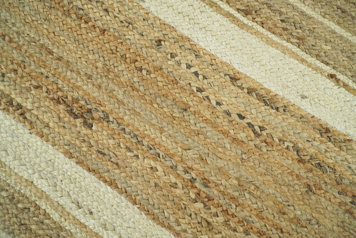 Quick Ship 2.6x6 Modern Style Brown And White Hand Woven Jute Rug - The Rug Decor